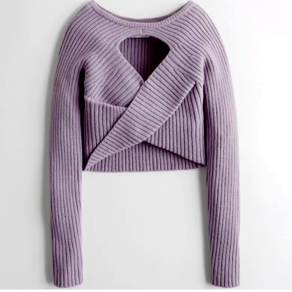 Hollister ribbed twist cutout sweater